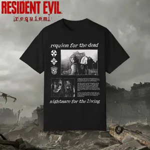 Leon Kennedy Resident Evil 9 Requiem Graphic T-shirt, Resident Evil 9 Character Shirt, Game Merch, RE Gift For Gamer