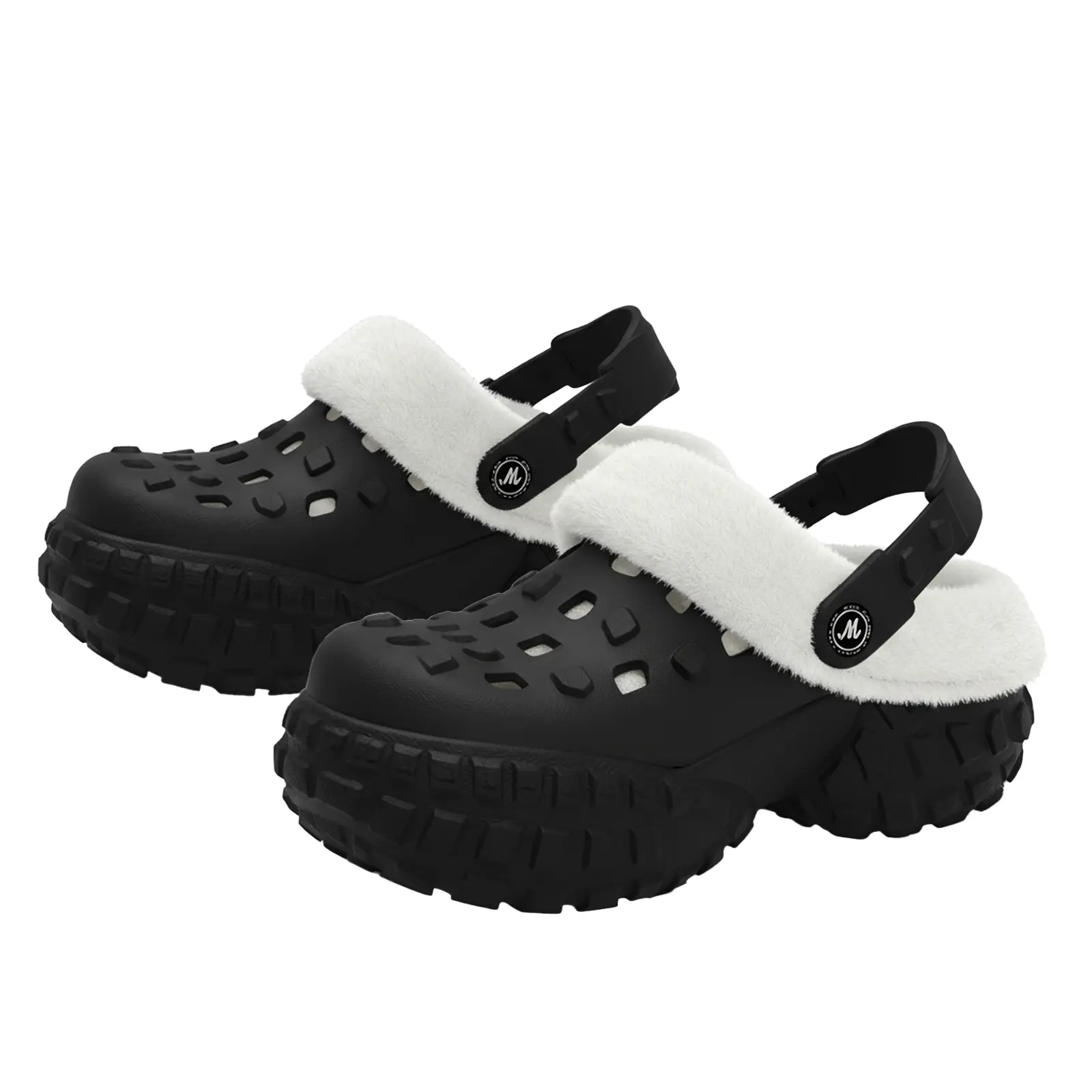 Yassia Titan Series Non-Slip Soft sole Plush Slippers | 5cm Street-Style Warm Slides For Fall and Winter