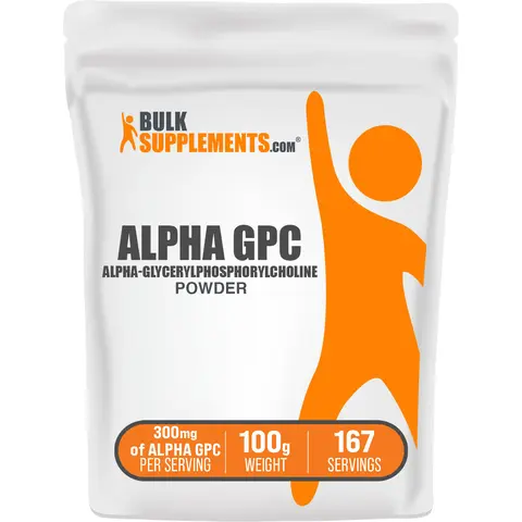 BulkSupplements Alpha GPC (Alpha Glycerylphosphorylcholine) Dietary Powder - Cognitive Support, Brain Health, Supports Focus & Memory - 100g, 300mg per Serving, Focus Fuel