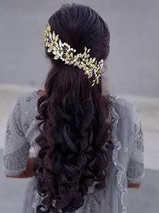 Women's Elegant Bridal Headband with Artificial Pearls & Rhinestones, Perfect for Wedding Party, All-Season Accessory