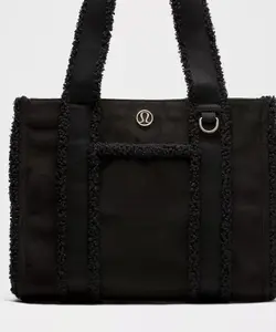 Lululemon Boxy Tote Bag 10L Faux Shearling Trims