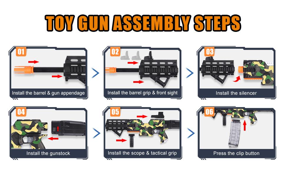 Electric Automatic Sniper Soft Bullets [Shoot Faster] Camouflage Burst Bullets for Boys,Foam Blasters & with 100 Sniper Darts, Gifts