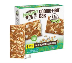 White Chip Macadamia Vegan Protein Bars 9x45g – Healthy Snacks with 12g Plant Protein & 5g Fiber – Gluten-Free Power Bar, Non-GMO & Vegan