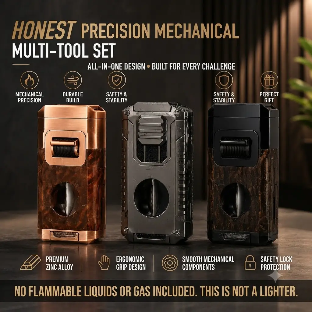 Premium Mechanical Multi-Tool for Men - Heavy Duty Zinc Alloy EDC Gadget, Sophisticated Desk Decor, Perfect Gift Box Included, Precision Crafted Tool