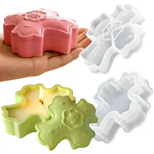 Resin Mold, Resin Cross Box Mold with Lid, Vintage Fancy Cross Silicone Molds for Epoxy Casting, Jewelry Containers, Small Storage Jar Halloween Boxes