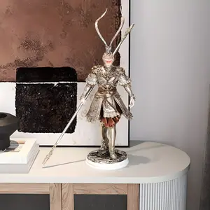 Monkey King Resin Statue, The Return of Great Sage Oriental Decor, Desktop Ornament for Home Living Room Bedroom, Ideal Holiday Gift