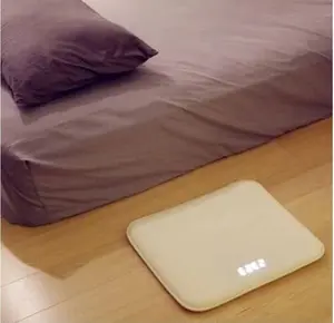 Pressure Sensitive Rug Carpet Alarm Clock - LED Smart Carpet Digital Alarm Clock Rug Clocks with Softest Touch for Modern Home, Kids, Teens, Girls, Guys and Heavy Sleepers(40cm*38cm,White)