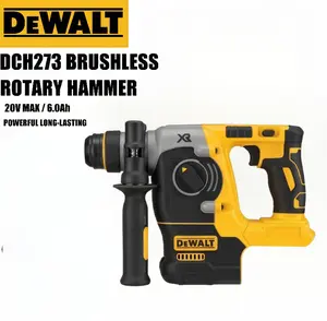 DEWALT DCH273 20V Max XR Cordless SDS Rotary Hammer, Brushless Motor, 0-1100 RPM, 2.1J Impact Energy, Multi Working Mode, With 360° Auxiliary Handle For Drilling Chiseling Home Renovation DIY Use