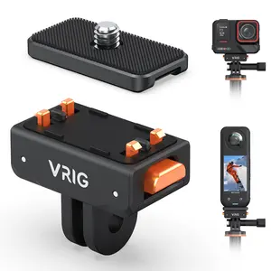VRIG Magnetic Quick Release Mount for Insta 360 ACE/ACE PRO/ACE PRO 2 & Convenient 2-Prong and 1/4" Screw Plate Compatible X5 / X4 X3 X2 ONE RS X