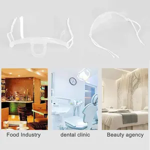 1 Box (10 Pieces) Completely Transparent Anti-Fog Reusable Face Shield Covering Mask Great for Events Restaurants Nail Salons Food Chef Dentist Spa and More