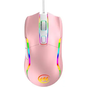 Wired Gaming  with RGB - 6 Adjustable DPI up to 12800, 6 Buttons, 12 Lighting Modes,  Design with Anti-Slip Rubber Wheel, 5.6ft Braided  for PC//Windows -