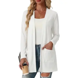 Lepunuo Lightweight Cardigan Sweaters for Women Casual Open Front Long Sleeve Cardigans with Pockets Trendy (XS-5XL)