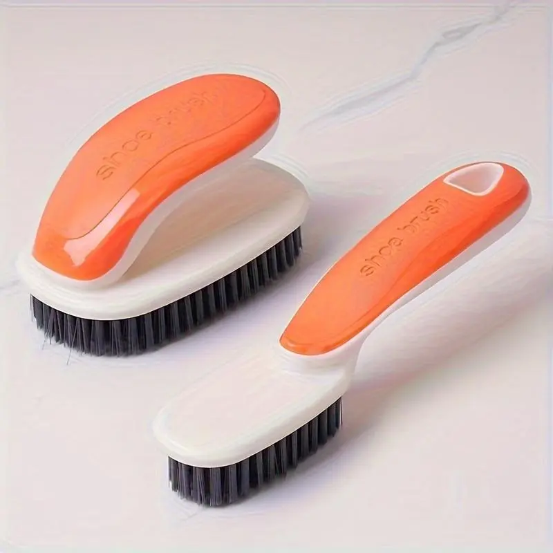 2pcs Non-Electric Multi-Functional Plastic Scrub Brush Set - Durable Cleansing Brushes with Sturdy Handles for Laundry, Shoes, Stains (Home Care Supplies), Multi-Purpose Cleaning Squeegees
