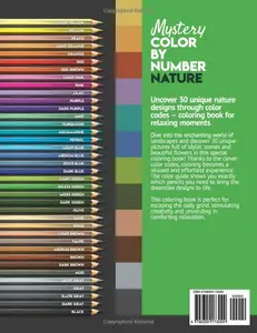 Mystery Mosaic Color by Number Nature: Color Quest Challenge to Reveal Flowers, Mountains, Nature, Lanscapes & More - Fun & Relaxing Coloring Book