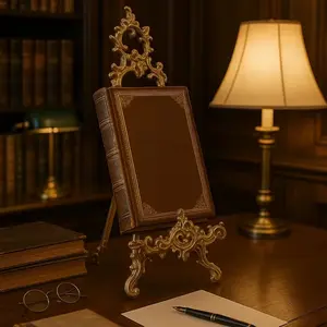 Everyone's Obsessed! European Classic Display Stand for Frames & Plates Home Decor Accessory Vintage Square Frame Home Office Frame 🌟