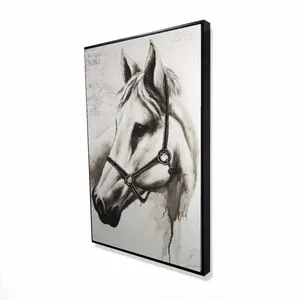212 MAIN Ready-to-Hang Framed Wall Art - 24x36 in. Flicka The White Horse Print, Artistic Decoration Accent for Farmhouse Home Decor, Artwork