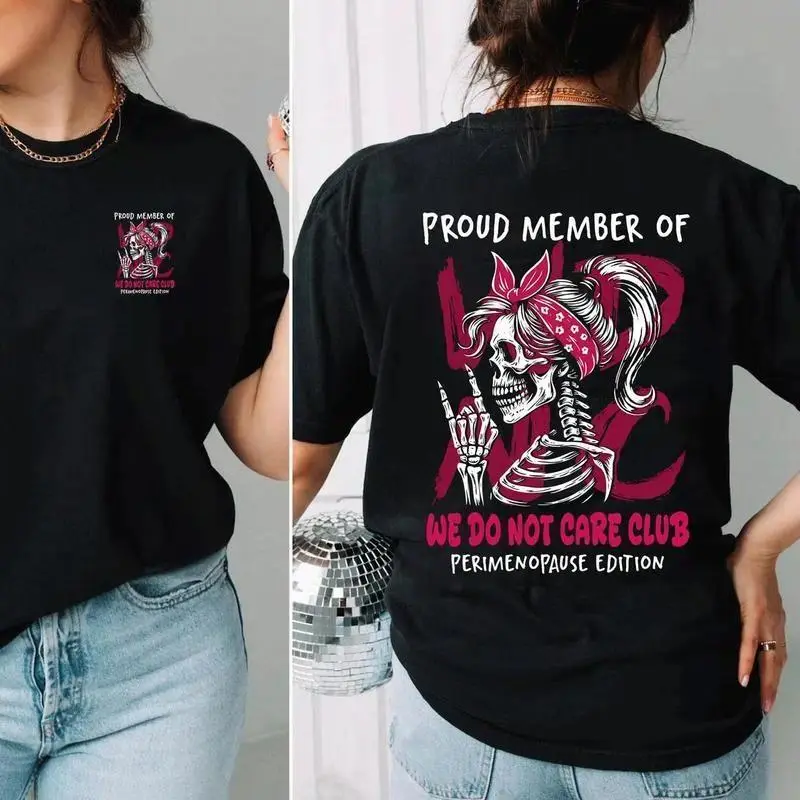 Women's 100% Cotton Graphic Tshirt - Pull On Casual Streetwear, Loose-Fitting Classic Cut, Short Sleeves, Round Neck, Photorealistic Skeleton Motif Digital Print, All Seasons, Consult Size Chart And Size Up