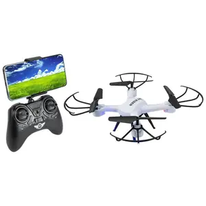 SKY RIDER Pro Quadcopter Drone with HD Wi-Fi Camera, Remote & Phone Holder - White