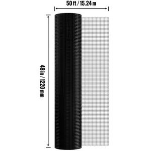 Father's Day Gift VEVOR Hardware Cloth, 48'' x 50' Galvanized Wire Mesh Roll, 19 Gauge Chicken Wire Fence Roll, Vinyl Coating Metal Wire Mesh for Chicken Coop Barrier, Rabbit Snake Fences, Poultry Enclosures