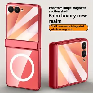 Liu Fei DigitalIce Breaker Series Skin Feel Case for Galaxy Z Flip 7, Featuring Integrated Spring Hinge for Protection, High Transparency, Stylish Simplicity, Comfortable Grip, Trendy Appearance, Lightweight Practicality, Durability and Portability, Folda