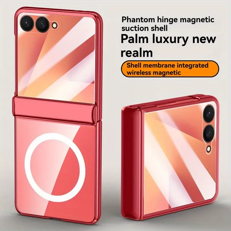 Liu Fei DigitalIce Breaker Series Skin Feel Case for Galaxy Z Flip 7, Featuring Integrated Spring Hinge for Protection, High Transparency, Stylish Simplicity, Comfortable Grip, Trendy Appearance, Lightweight Practicality, Durability and Portability, Folda