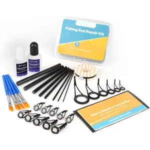 3-in-1 Fishing Rod Repair Kit - Carbon Sticks/Rod Tips/Eyelets Replacement Parts, Complete Supplies and Instructions