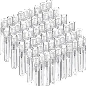 60 count 5ml Mini Spray Bottle, Mini Clear Plastic Spray Bottle Empty, Fine Mist Refillable Mini Perfume Bottle, Perfume Atomizer, Small Empty Sample Containers, Plastic Portable Travel Bottle