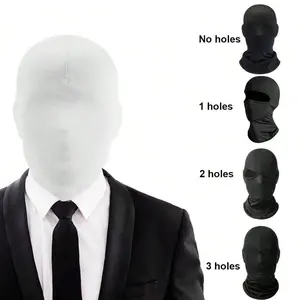 Men's Multi-Color Full Face Mask, Halloween Faceless Hooded Mask, Cosplay Lurking Mask, Unisex Adult Face Mask, Fabric Costume