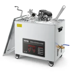VEVOR 50L Ultrasonic Cleaner, Professional Ultrasonic Cleaner Machine with Cleaning Basket Digital Display, 840W Stainless Steel Large Cleaning Machine with Wheels for Industrial Parts, CarburetorsVEVOR Super Brand Day