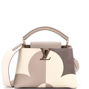Pre-owned Louis Vuitton Leather Shoulder Bags Capucines Bag Monogram Giant Flower BB by Rebag