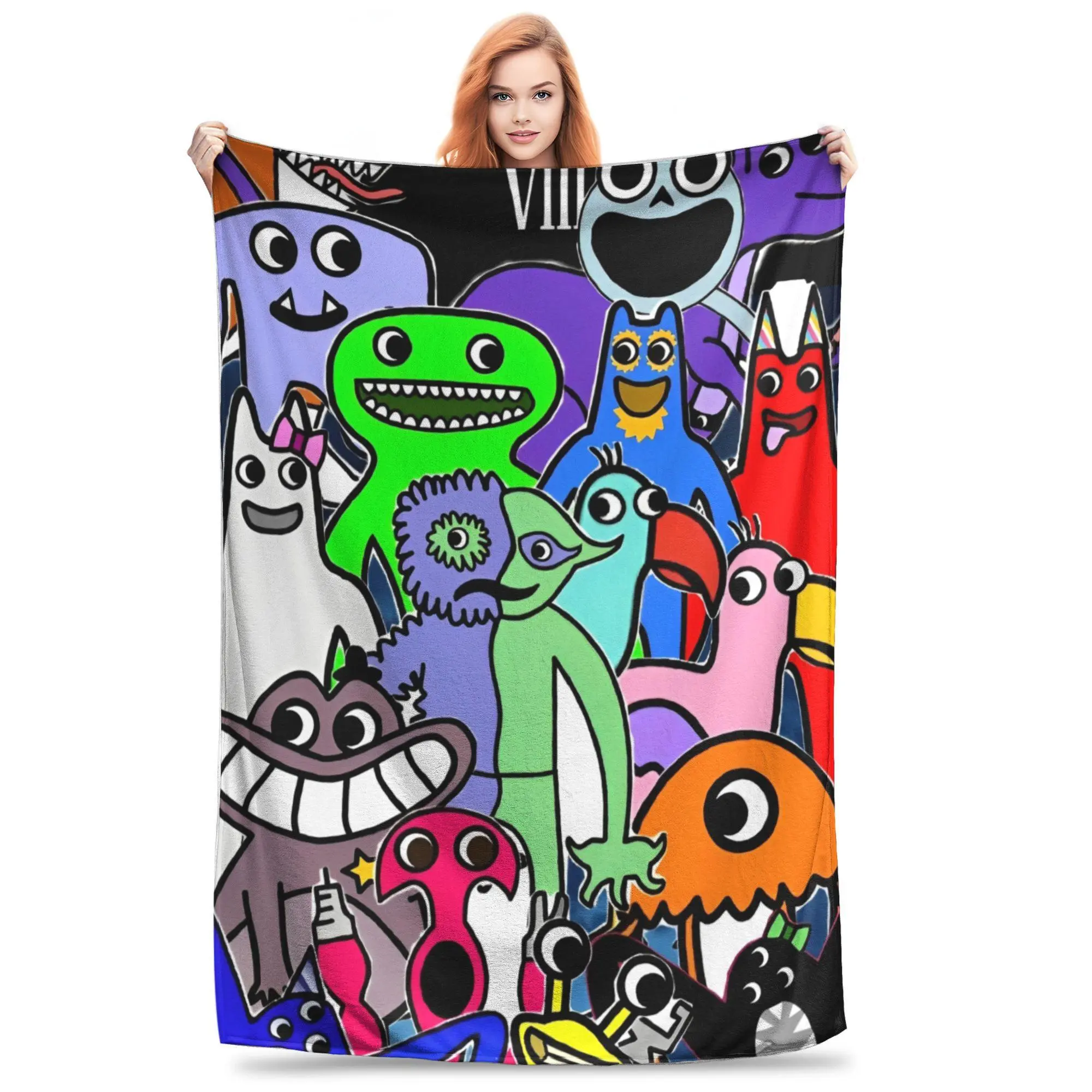 Garten of Banban Horror Game Throw Blanket for Couch Soft Cozy Plush Blanket 50x60 Inch Multiple Size Bedspreads Air Conditioning Blanket