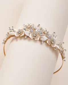 Floral Wedding Tiara, Flower Bridal Crown, Floral Wedding Crown, Flower Bridal Tiara, Wedding Hair Accessories, Bridal Hair Accessories