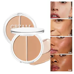 Dual Tone Foundation Stick, Concealer Palette, Wheat Color Highlighter, Natural Lift, Long-Lasting, Non-Shedding, Makeup Base, Concealer Cream