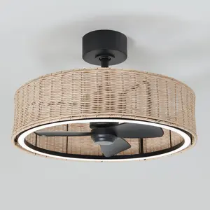 Kalani 24 in. LED modern ceiling fan 3 speeds - with remote