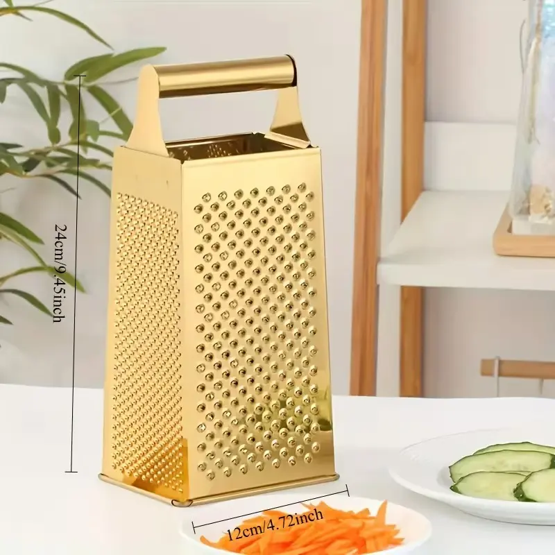 4-In-1 Manual Vegetable Slicer with High-Quality Stainless Steel And Anti Slip Handle, Easy to Slice And Dice. Compact And Durable, It Is an Efficient Assistant for Home And Hotel Kitchens, As Well As a Practical Holiday Gift., Vegetable Slicer And
