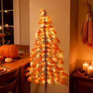 180led DIY Maple Leaf String Lights, 8 Modes Wall Hanging Branch Lights, USB Powered, Perfect for Christmas, Easter, Home Party Decorations