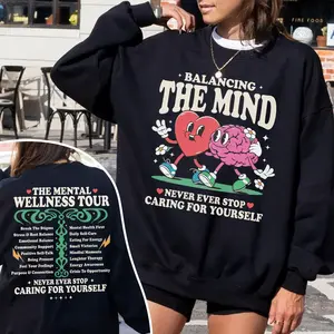 Mental Health Balancing The Mind Sweatshirt, End The Stigma 988 T Shirt, Inspirational Anxiety Hoodie, Gift For Therapist All