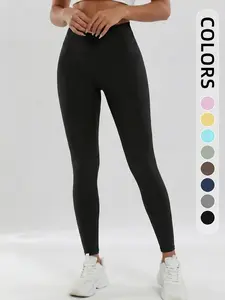 Women's Solid Color Sporty Leggings, Breathable Comfort Yoga Pants, Ideal for Gym and Workouts, Elastic Fitness Bottoms, Tight Yoga Underwear
