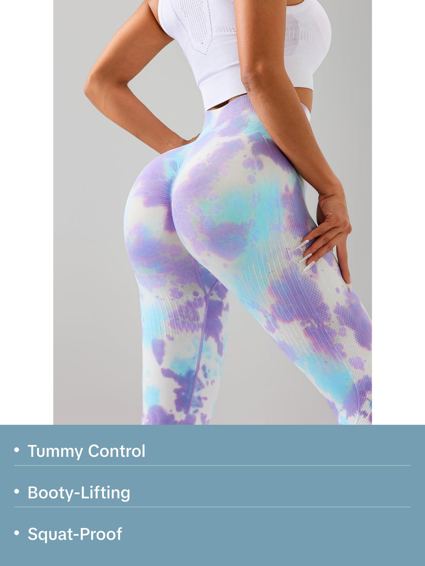 Tie-Dye Seamless Booty-Lifting Leggings – Ruched, High-Waisted & Tummy-Control oversport pants gym outfits alphalete amplify fitness yoga