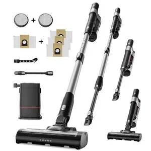 【SogesPower 2026 newly upgraded】 Auto-Empty & Self-Charging Cordless Stick Vacuum Cleaner with HEPA Enclosed Barrier System, Lightweight Handheld for Pet Hair, Carpets, Hard Floors, Up to 45 Min Runtime, Charging Dock Included