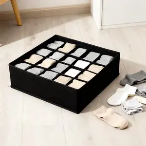 Four-piece underwear storage box socks underwear dormitory storage box underwear compartment drawer storage Multi grids organizer