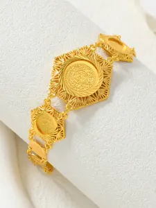 24k Copper Bracelet, Multilayer Hollow Out Design, Vintage Ethnic Style, Women's Jewelry for Ramadan Banquet Accessories