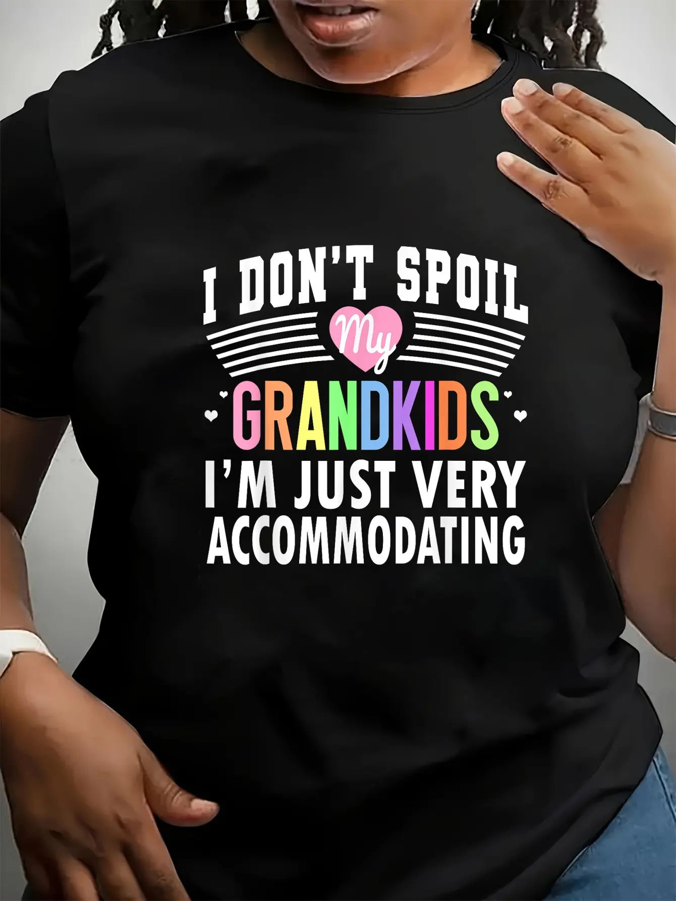 100% Cotton I Don't Spoil My Grandkids, Funny Cute grandparents Mom Dad T-Shirt