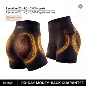 Toning Shorts Glutes Trainer Thighs, Hip Lift, Abs, Pelvic Floor Muscle strengthener, 6 Modes 10 Levels - ToningX