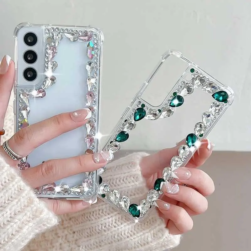 For Samsung Galaxy S26 Ultra Phone Case Luxury Rhinestone For Redmi Note Edge Foldable For Fold7 Protective Cover HNA54