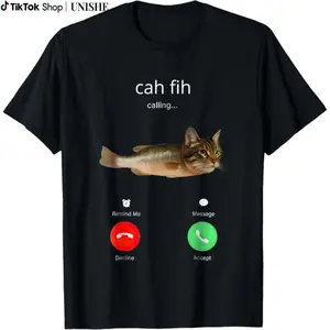Cah Fih Calling Remind me Message Decline Accept Phone Call T-Shirt
