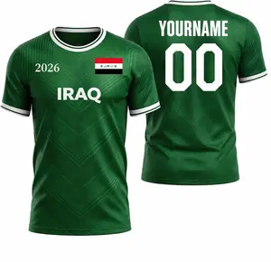 [Custom Name & Number] Custom Iraq Soccer Jersey Men Women, Iraqi Soccer Jersey Shirt, Iraq Flag T Shirt, Team Iraq Football Jersey Uniform