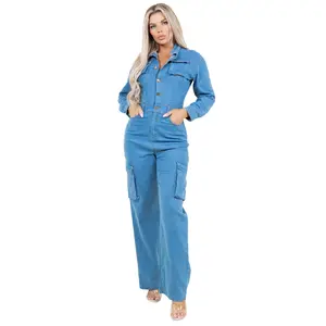 WOMEN FASHION DENIM JUMPSUIT