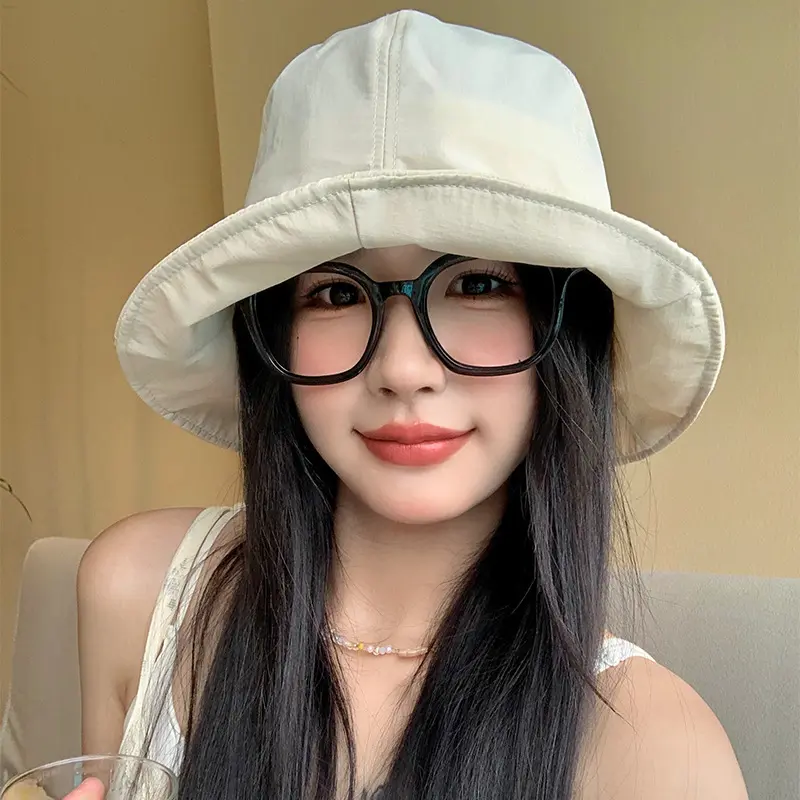 Universal Adult Unisex Solid Color Quick-Dry Fisherman Bucket Hat - UV Protection, Thin Japanese-Style, Outdoor Mountaineering Sunshade for Female and Male Sports & Outdoor Use