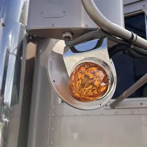 2Pcs glass watermelon lights turn signals with stainless steel brackets and LED watermelon lights turn signals